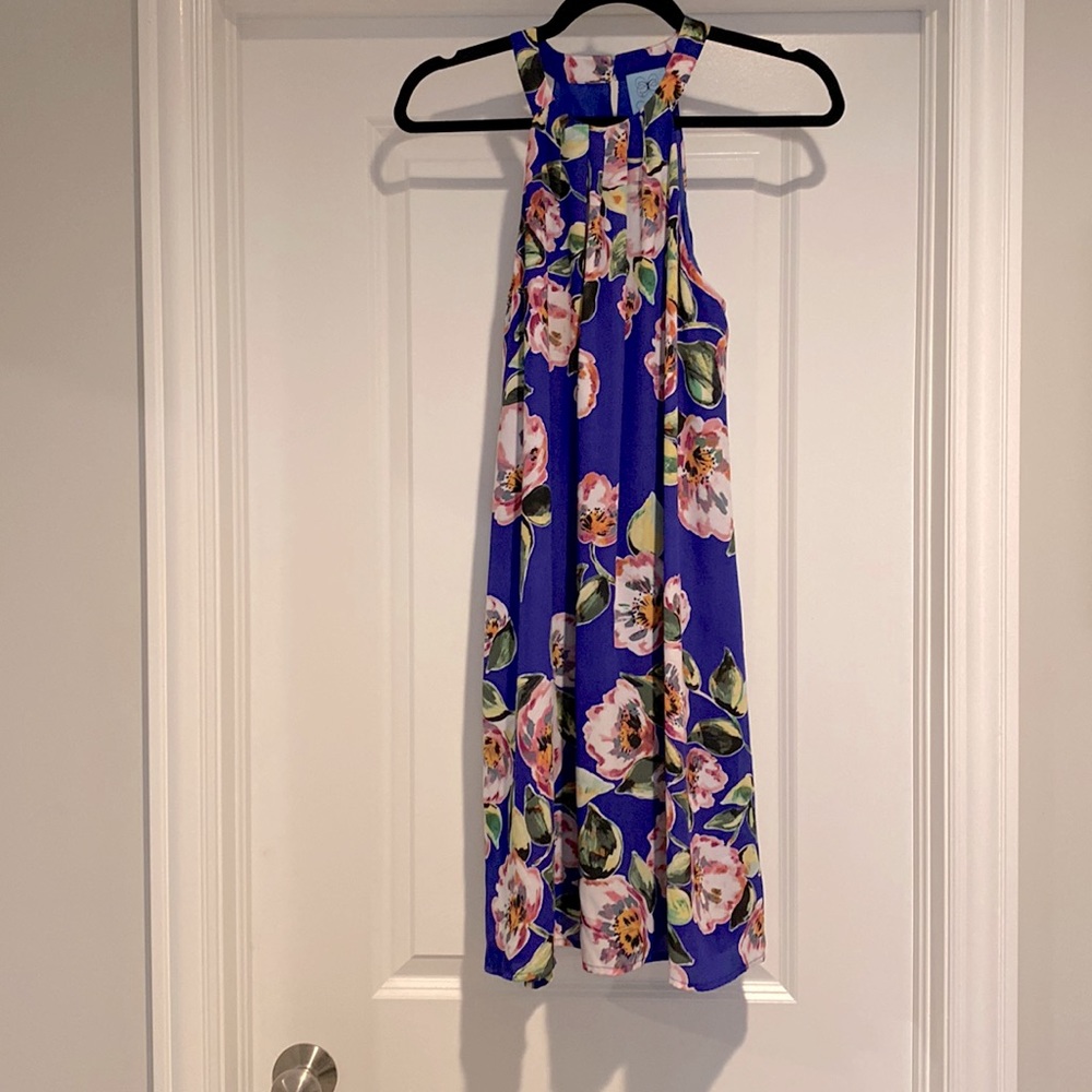 Blue floral dress